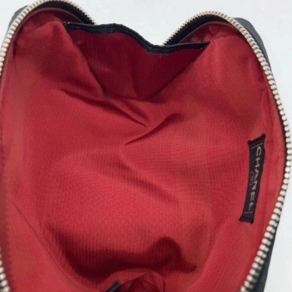 Auth Chanel Old Travel Line Nylon Black Accessory Pouch - Picture 9 of 12